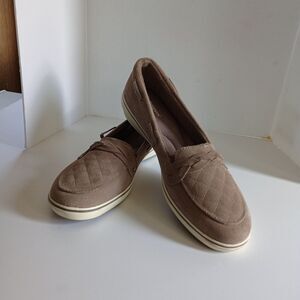 Keds Grasshopper Memory Deluxe Slip On Loafer Comfort Sz 8.5 Windsor Tan Suede